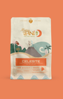 Celeste Light Roast Coffee bag featuring 100% Kona coffee with bright floral, lemongrass, lime, and milk chocolate tasting notes.