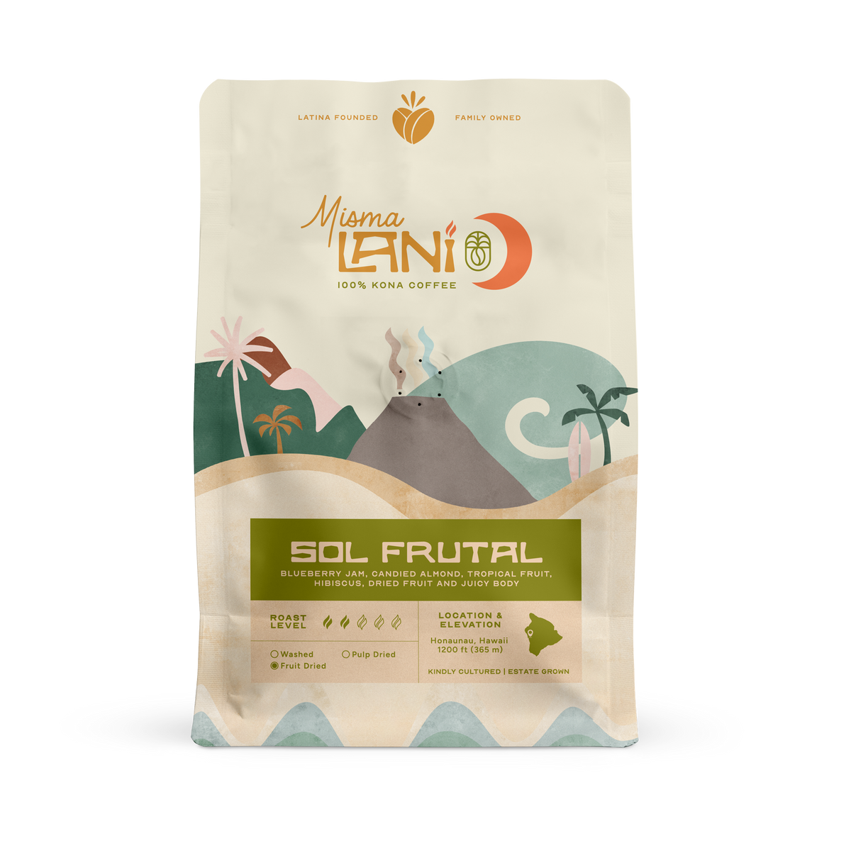 12 oz bag of Sol Frutal Roast Coffee